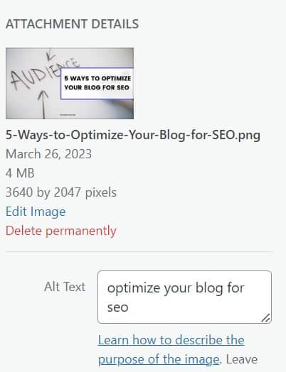 optimize blog for seo
